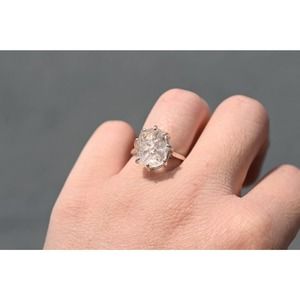 Unique Raw Gem Engagement Ring, Raw Stone Ring, Size 6 Engagement Ring, …